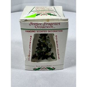 Festive‎ Fragrant Bayberry Scented Hanging Porcelain Ornament